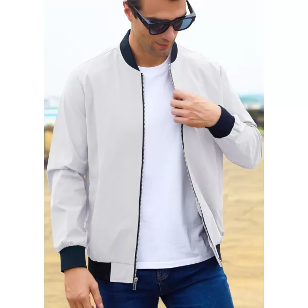MAGCOMSEN Men‘s Bomber Jacket Lightweight Jacket Full Zip Light Windbreaker Casual Stylish Golf Jackets