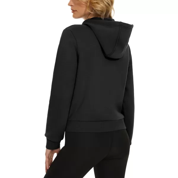 MAGCOMSEN Women's Cropped Hoodie Sweatshirt Fleece Lined Full Zip Up Jacket With Pockets