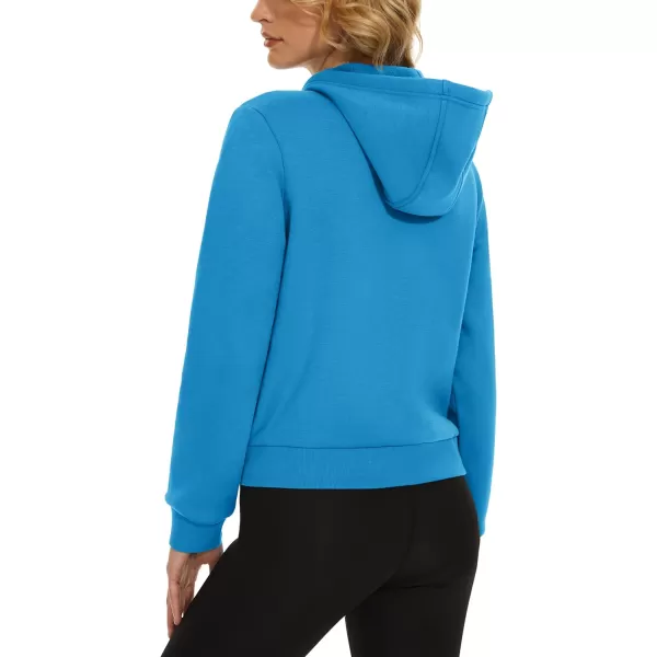 MAGCOMSEN Women's Cropped Hoodie Sweatshirt Fleece Lined Full Zip Up Jacket With Pockets