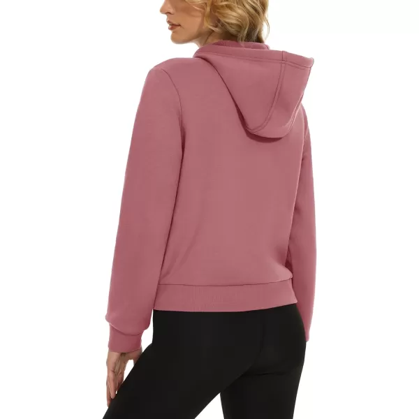 MAGCOMSEN Women's Cropped Hoodie Sweatshirt Fleece Lined Full Zip Up Jacket With Pockets