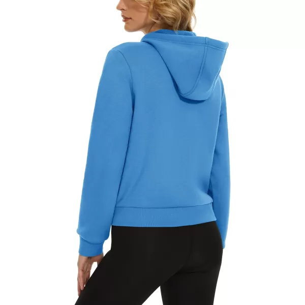 MAGCOMSEN Women's Cropped Hoodie Sweatshirt Fleece Lined Full Zip Up Jacket With Pockets