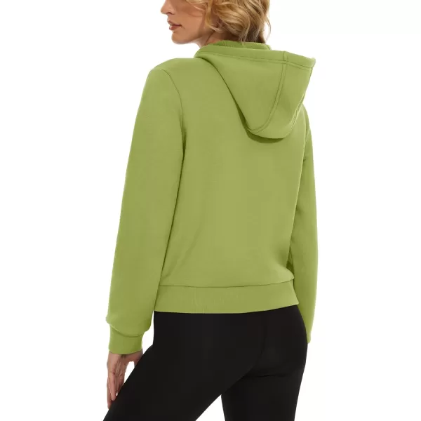 MAGCOMSEN Women's Cropped Hoodie Sweatshirt Fleece Lined Full Zip Up Jacket With Pockets