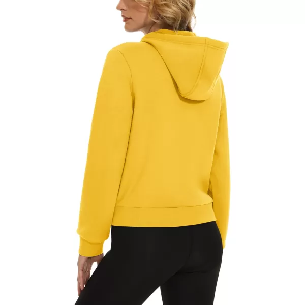 MAGCOMSEN Women's Cropped Hoodie Sweatshirt Fleece Lined Full Zip Up Jacket With Pockets