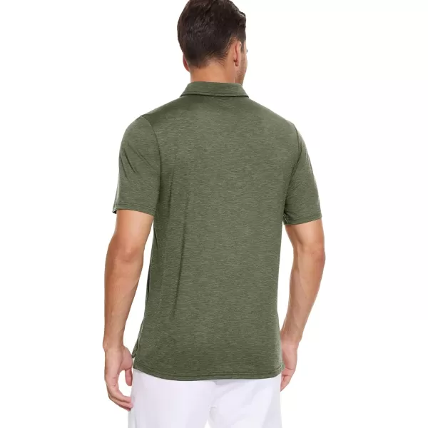 MAGCOMSEN Men's Short Sleeve Polo Golf Shirts 3-Button Moisture Wicking Athletic T-Shirts Casual Collared Shirt