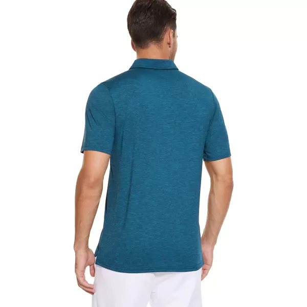 MAGCOMSEN Men's Short Sleeve Polo Golf Shirts 3-Button Moisture Wicking Athletic T-Shirts Casual Collared Shirt