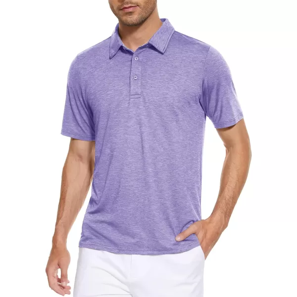 MAGCOMSEN Men's Short Sleeve Polo Golf Shirts 3-Button Moisture Wicking Athletic T-Shirts Casual Collared Shirt
