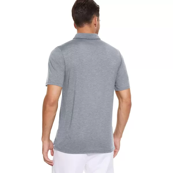 MAGCOMSEN Men's Short Sleeve Polo Golf Shirts 3-Button Moisture Wicking Athletic T-Shirts Casual Collared Shirt