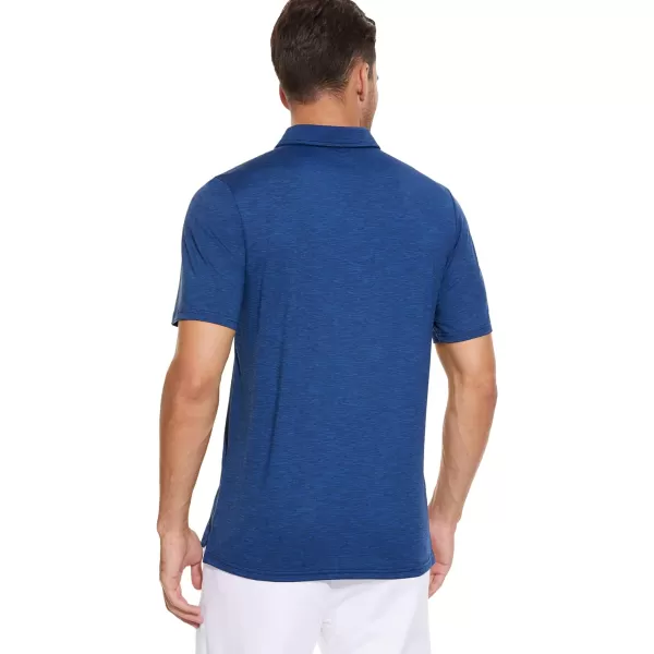 MAGCOMSEN Men's Short Sleeve Polo Golf Shirts 3-Button Moisture Wicking Athletic T-Shirts Casual Collared Shirt