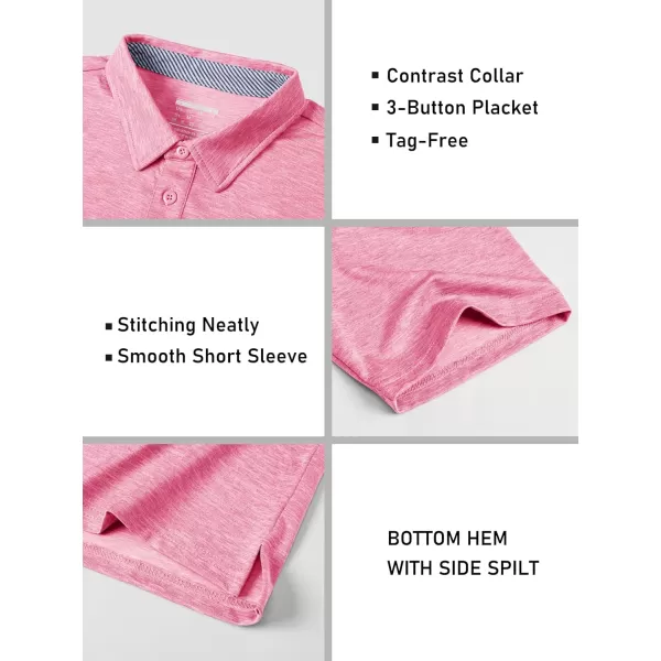 MAGCOMSEN Men's Short Sleeve Polo Golf Shirts 3-Button Moisture Wicking Athletic T-Shirts Casual Collared Shirt