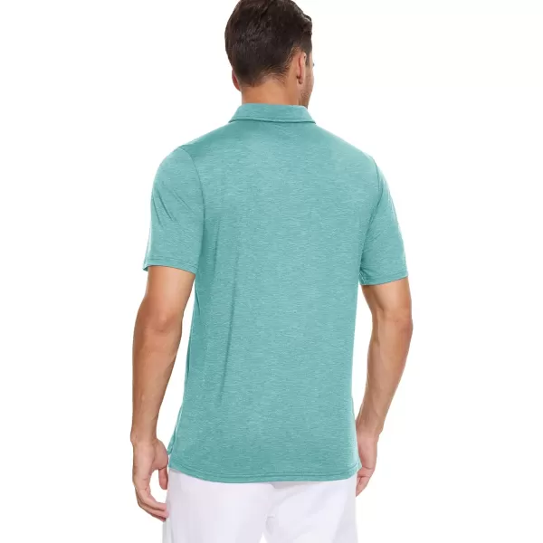 MAGCOMSEN Men's Short Sleeve Polo Golf Shirts 3-Button Moisture Wicking Athletic T-Shirts Casual Collared Shirt