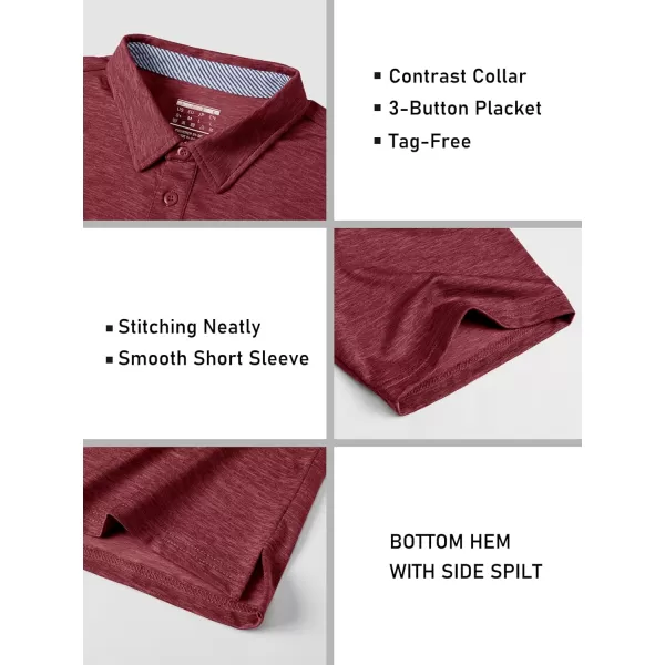 MAGCOMSEN Men's Short Sleeve Polo Golf Shirts 3-Button Moisture Wicking Athletic T-Shirts Casual Collared Shirt
