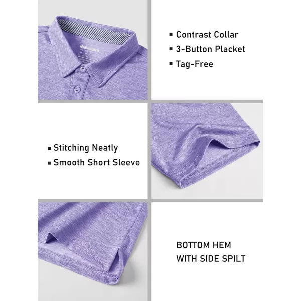 MAGCOMSEN Men's Short Sleeve Polo Golf Shirts 3-Button Moisture Wicking Athletic T-Shirts Casual Collared Shirt