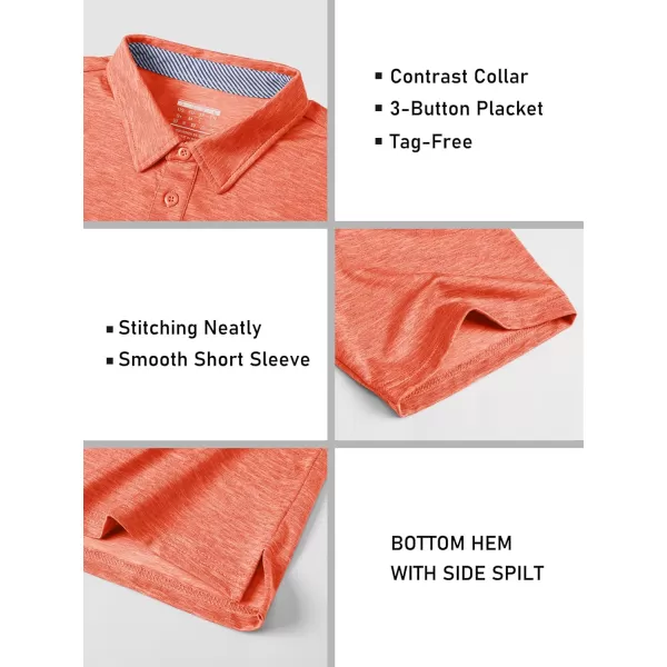 MAGCOMSEN Men's Short Sleeve Polo Golf Shirts 3-Button Moisture Wicking Athletic T-Shirts Casual Collared Shirt