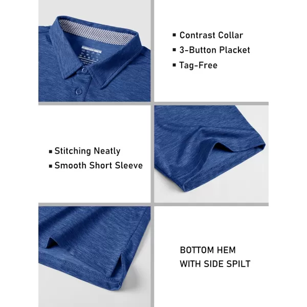 MAGCOMSEN Men's Short Sleeve Polo Golf Shirts 3-Button Moisture Wicking Athletic T-Shirts Casual Collared Shirt