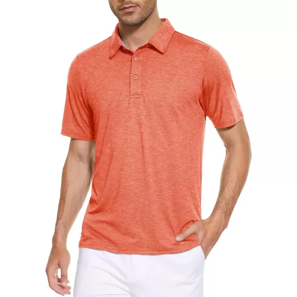 MAGCOMSEN Men's Short Sleeve Polo Golf Shirts 3-Button Moisture Wicking Athletic T-Shirts Casual Collared Shirt