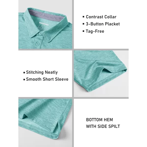 MAGCOMSEN Men's Short Sleeve Polo Golf Shirts 3-Button Moisture Wicking Athletic T-Shirts Casual Collared Shirt