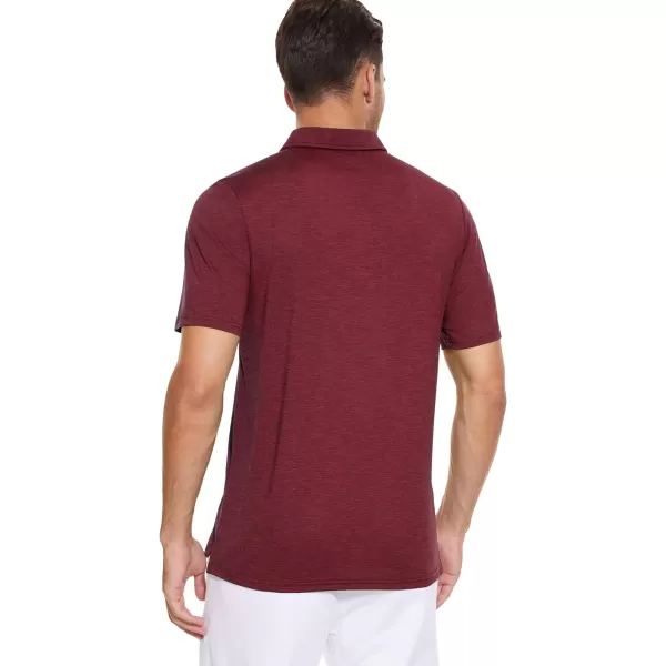 MAGCOMSEN Men's Short Sleeve Polo Golf Shirts 3-Button Moisture Wicking Athletic T-Shirts Casual Collared Shirt