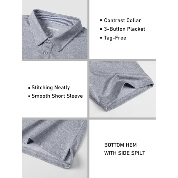 MAGCOMSEN Men's Short Sleeve Polo Golf Shirts 3-Button Moisture Wicking Athletic T-Shirts Casual Collared Shirt