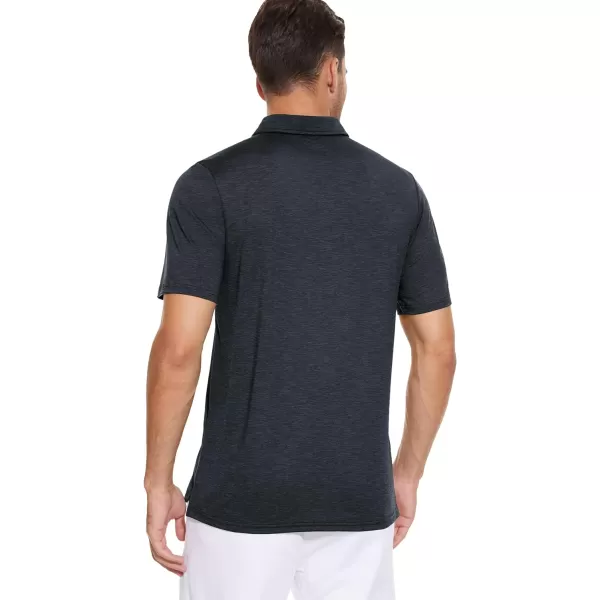 MAGCOMSEN Men's Short Sleeve Polo Golf Shirts 3-Button Moisture Wicking Athletic T-Shirts Casual Collared Shirt