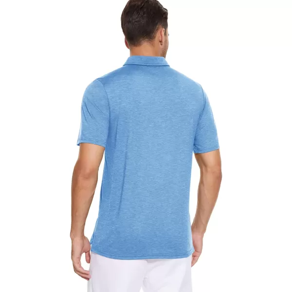 MAGCOMSEN Men's Short Sleeve Polo Golf Shirts 3-Button Moisture Wicking Athletic T-Shirts Casual Collared Shirt