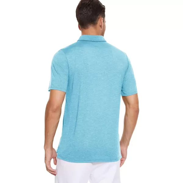 MAGCOMSEN Men's Short Sleeve Polo Golf Shirts 3-Button Moisture Wicking Athletic T-Shirts Casual Collared Shirt
