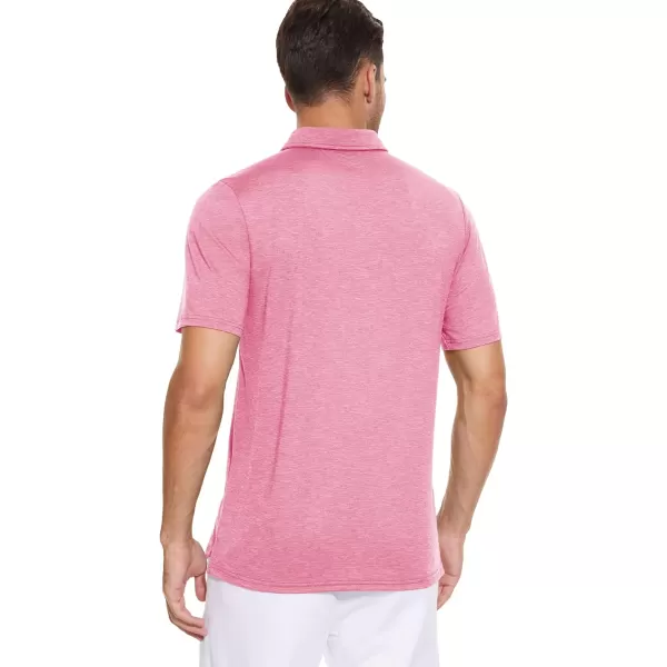 MAGCOMSEN Men's Short Sleeve Polo Golf Shirts 3-Button Moisture Wicking Athletic T-Shirts Casual Collared Shirt