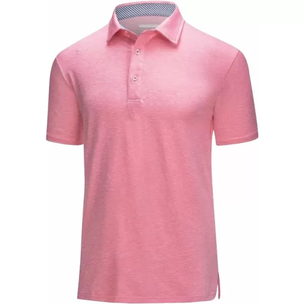MAGCOMSEN Men's Short Sleeve Polo Golf Shirts 3-Button Moisture Wicking Athletic T-Shirts Casual Collared Shirt