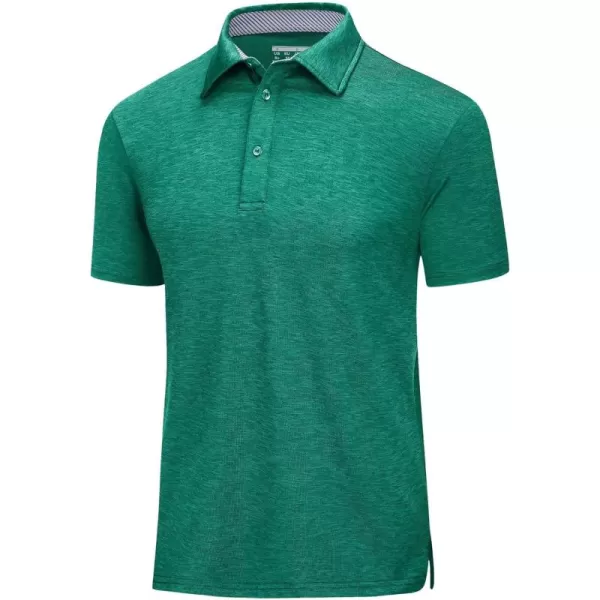 MAGCOMSEN Men's Short Sleeve Polo Golf Shirts 3-Button Moisture Wicking Athletic T-Shirts Casual Collared Shirt