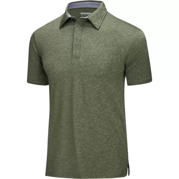 MAGCOMSEN Men's Short Sleeve Polo Golf Shirts 3-Button Moisture Wicking Athletic T-Shirts Casual Collared Shirt