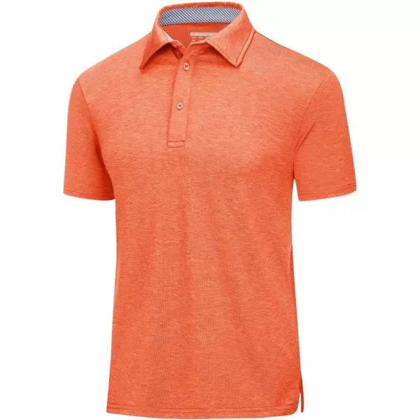 MAGCOMSEN Men's Short Sleeve Polo Golf Shirts 3-Button Moisture Wicking Athletic T-Shirts Casual Collared Shirt