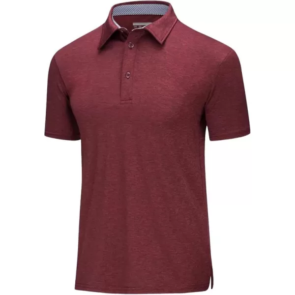MAGCOMSEN Men's Short Sleeve Polo Golf Shirts 3-Button Moisture Wicking Athletic T-Shirts Casual Collared Shirt