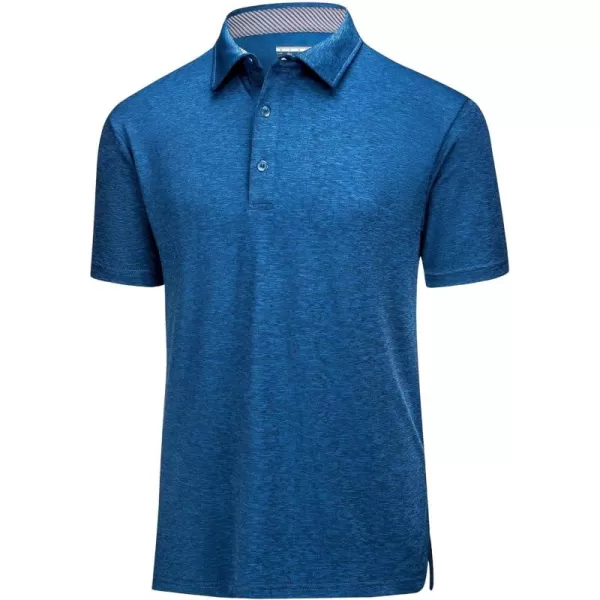 MAGCOMSEN Men's Short Sleeve Polo Golf Shirts 3-Button Moisture Wicking Athletic T-Shirts Casual Collared Shirt