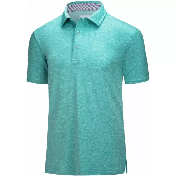 MAGCOMSEN Men's Short Sleeve Polo Golf Shirts 3-Button Moisture Wicking Athletic T-Shirts Casual Collared Shirt