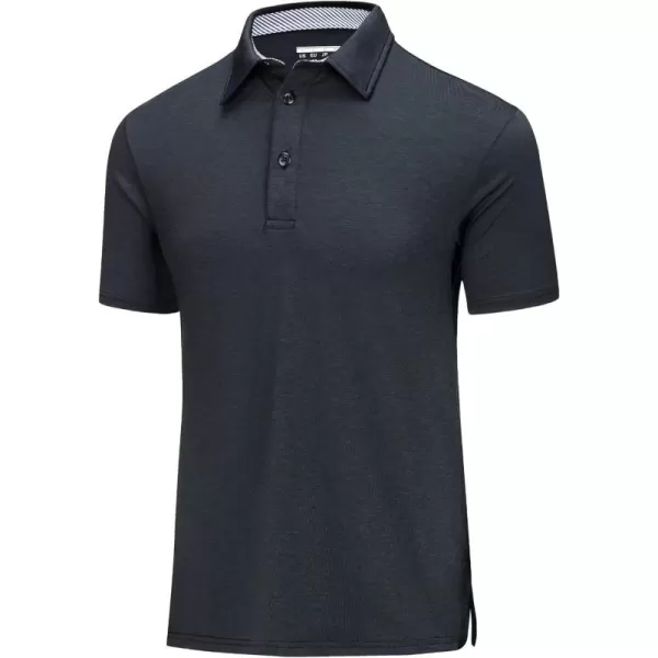 MAGCOMSEN Men's Short Sleeve Polo Golf Shirts 3-Button Moisture Wicking Athletic T-Shirts Casual Collared Shirt