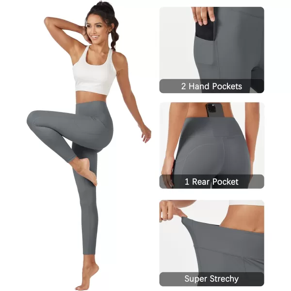 MAGCOMSEN Women's High Waisted Yoga Leggings with Pockets Tummy Control 7/8 Yoga Pants for Workout Gym Athletic