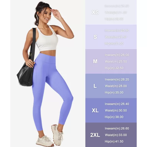 MAGCOMSEN Women's High Waisted Yoga Leggings with Pockets Tummy Control 7/8 Yoga Pants for Workout Gym Athletic