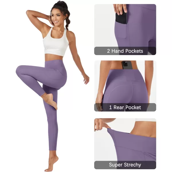 MAGCOMSEN Women's High Waisted Yoga Leggings with Pockets Tummy Control 7/8 Yoga Pants for Workout Gym Athletic