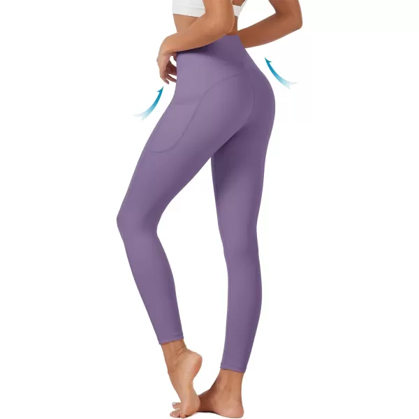 MAGCOMSEN Women's High Waisted Yoga Leggings with Pockets Tummy Control 7/8 Yoga Pants for Workout Gym Athletic
