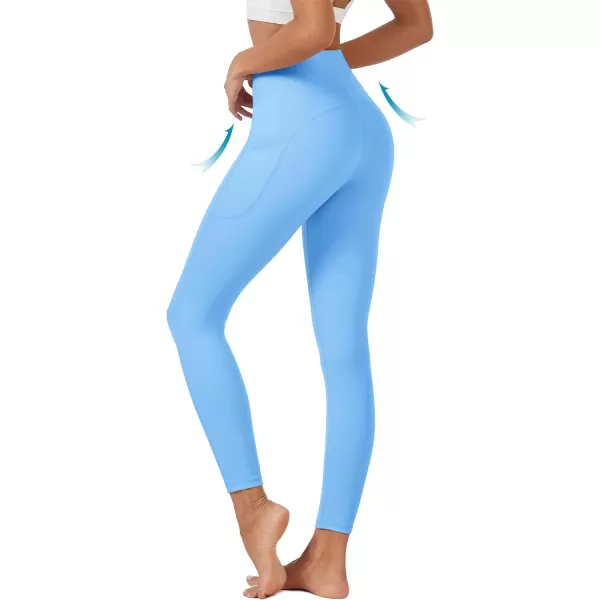 MAGCOMSEN Women's High Waisted Yoga Leggings with Pockets Tummy Control 7/8 Yoga Pants for Workout Gym Athletic