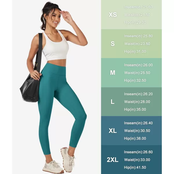 MAGCOMSEN Women's High Waisted Yoga Leggings with Pockets Tummy Control 7/8 Yoga Pants for Workout Gym Athletic