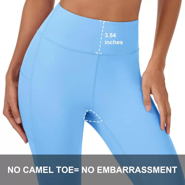 MAGCOMSEN Women's High Waisted Yoga Leggings with Pockets Tummy Control 7/8 Yoga Pants for Workout Gym Athletic