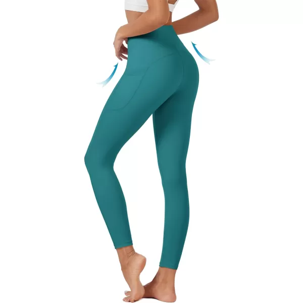 MAGCOMSEN Women's High Waisted Yoga Leggings with Pockets Tummy Control 7/8 Yoga Pants for Workout Gym Athletic