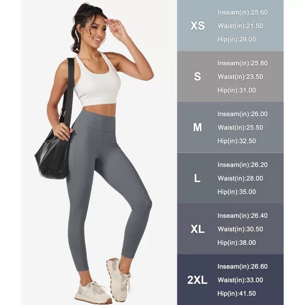 MAGCOMSEN Women's High Waisted Yoga Leggings with Pockets Tummy Control 7/8 Yoga Pants for Workout Gym Athletic
