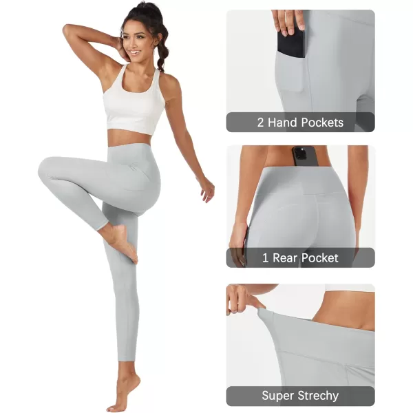 MAGCOMSEN Women's High Waisted Yoga Leggings with Pockets Tummy Control 7/8 Yoga Pants for Workout Gym Athletic