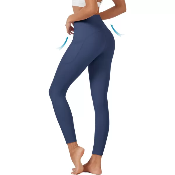 MAGCOMSEN Women's High Waisted Yoga Leggings with Pockets Tummy Control 7/8 Yoga Pants for Workout Gym Athletic