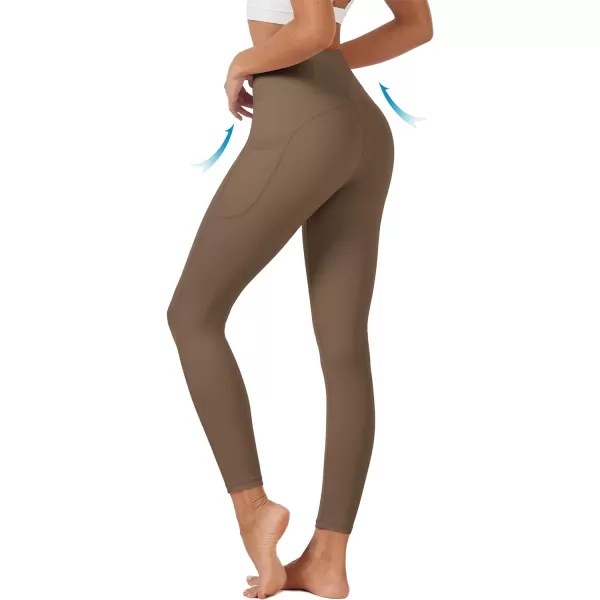 MAGCOMSEN Women's High Waisted Yoga Leggings with Pockets Tummy Control 7/8 Yoga Pants for Workout Gym Athletic