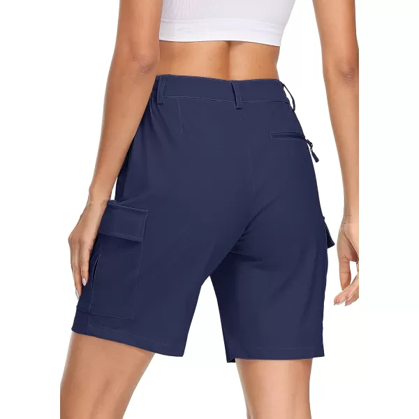 MAGCOMSEN Women's Hiking Cargo Shorts Lightweight Quick Dry Golf Shorts 5 Pockets Outdoor Summer Casual Travel Shorts
