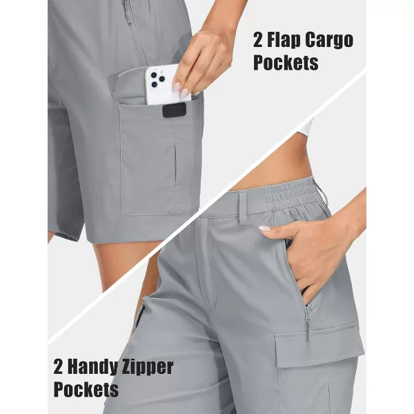 MAGCOMSEN Women's Hiking Cargo Shorts Lightweight Quick Dry Golf Shorts 5 Pockets Outdoor Summer Casual Travel Shorts