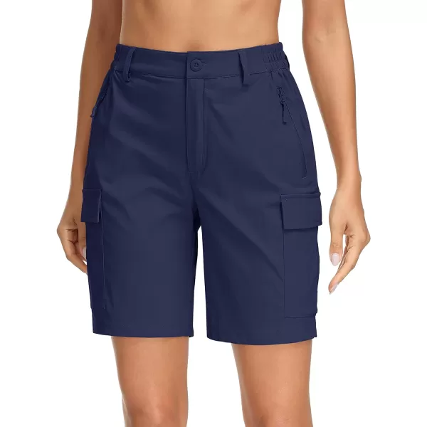 MAGCOMSEN Women's Hiking Cargo Shorts Lightweight Quick Dry Golf Shorts 5 Pockets Outdoor Summer Casual Travel Shorts