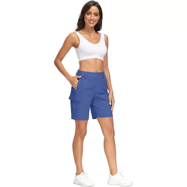 MAGCOMSEN Women's Hiking Cargo Shorts Lightweight Quick Dry Golf Shorts 5 Pockets Outdoor Summer Casual Travel Shorts